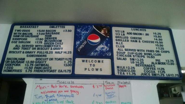 Plows Diners - Casper, WY menu_pic