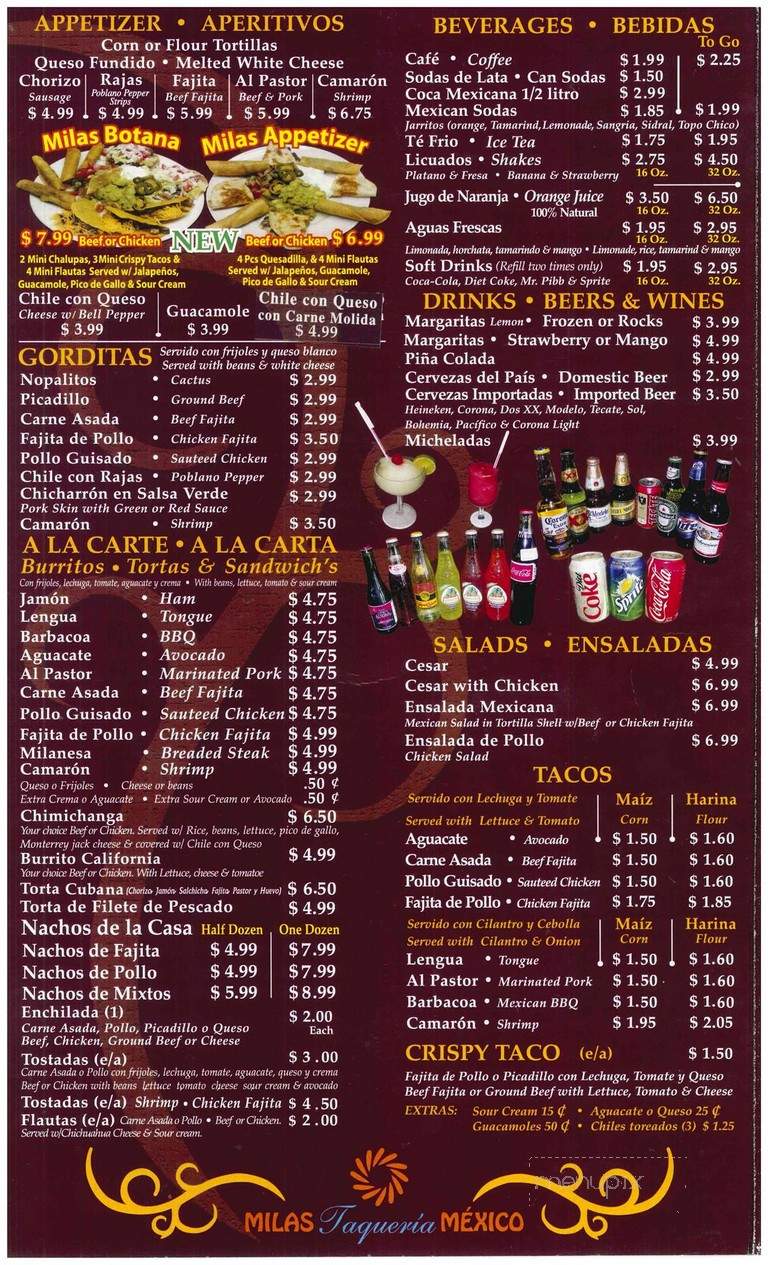 La Congita Taqueria - Houston, TX menu_pic