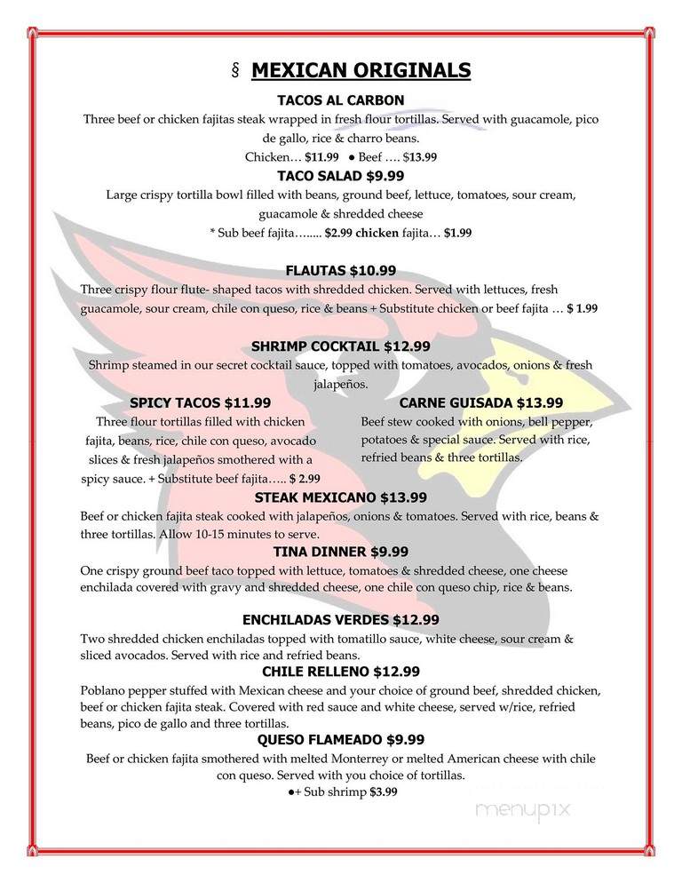 Las Rosas Mexican Restaurant - Houston, TX menu_pic