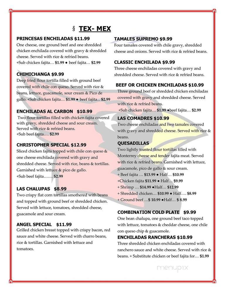 Las Rosas Mexican Restaurant - Houston, TX menu_pic