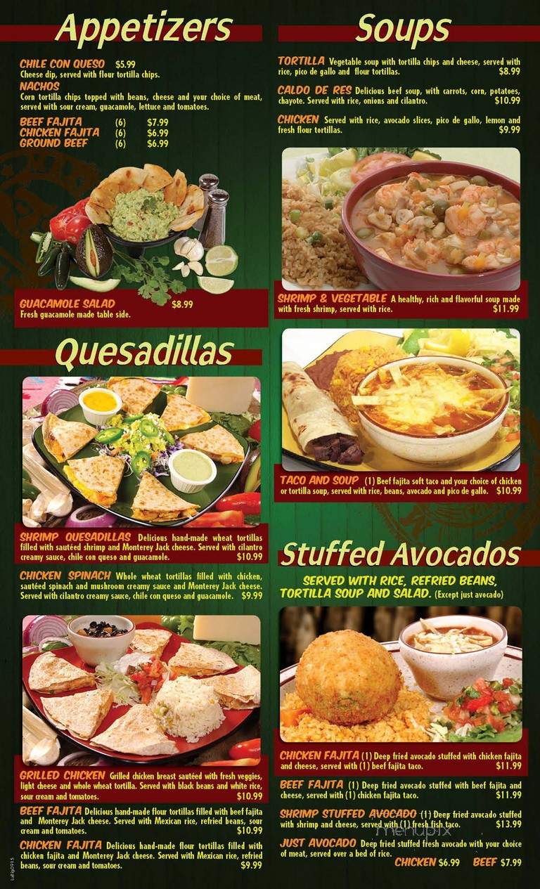 Los Cucos Mexican Cafe Xvii - Houston, TX menu_pic