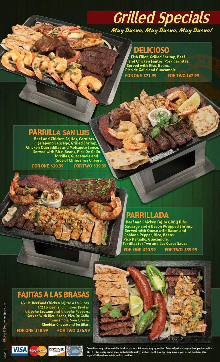 Los Cucos Mexican Cafe Xvii - Houston, TX menu_pic