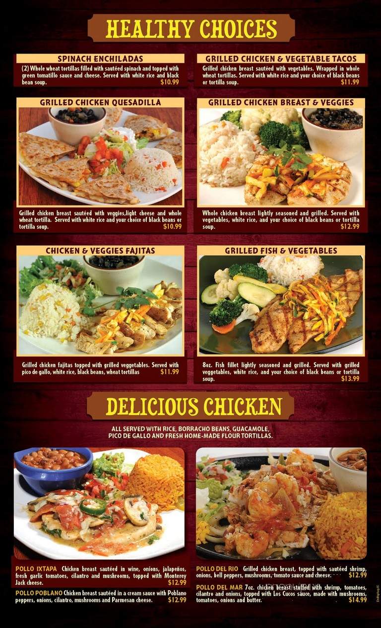 Los Cucos Mexican Cafe Xvii - Houston, TX menu_pic