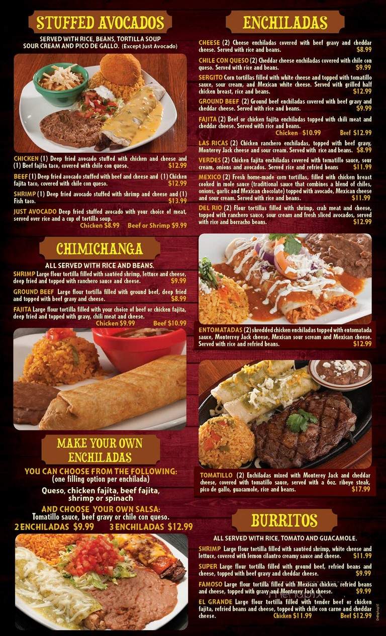 Los Cucos Mexican Cafe Xvii - Houston, TX menu_pic