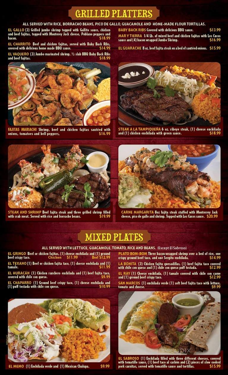 Los Cucos Mexican Cafe Xvii - Houston, TX menu_pic
