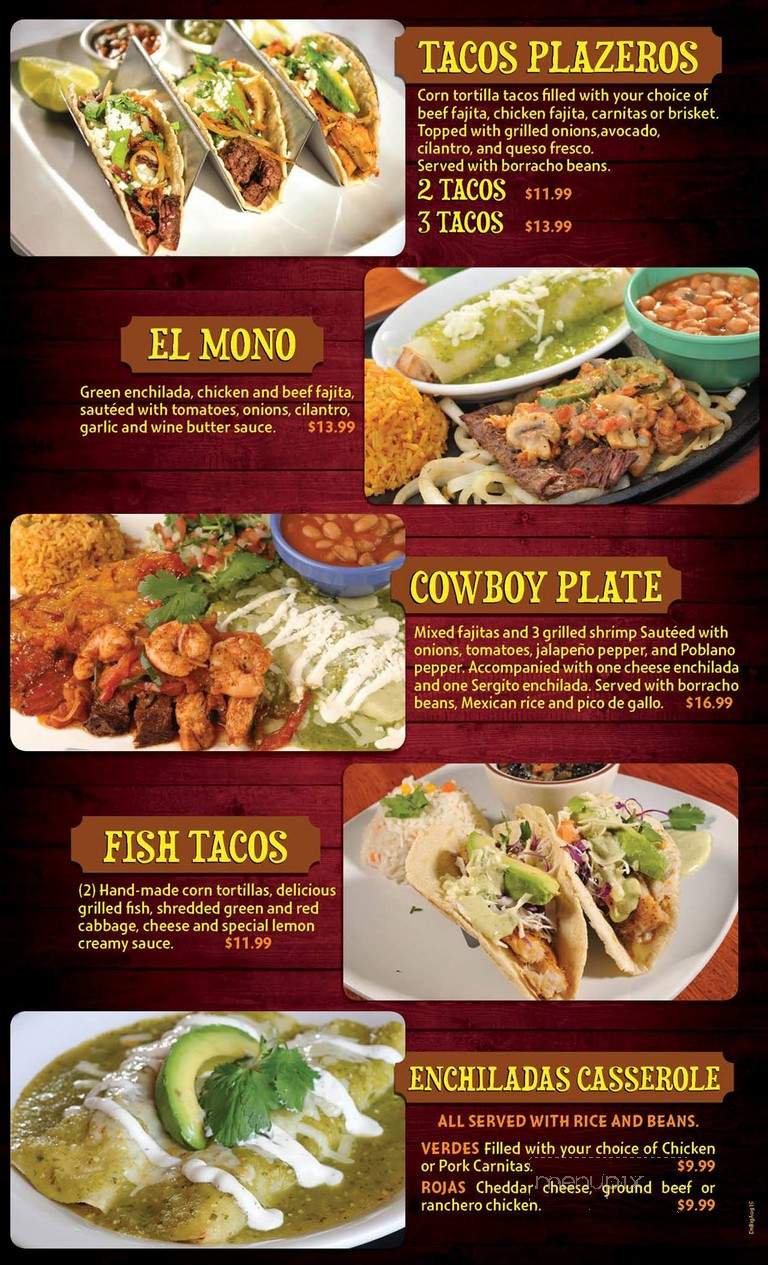 Los Cucos Mexican Cafe Xvii - Houston, TX menu_pic