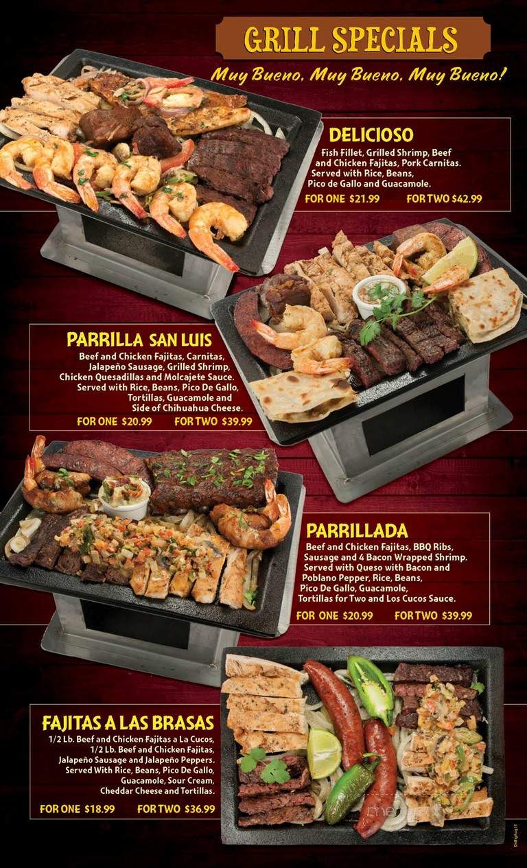 Los Cucos Mexican Cafe Xvii - Houston, TX menu_pic