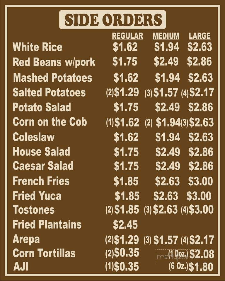 Pollo Riko - Houston, TX menu_pic