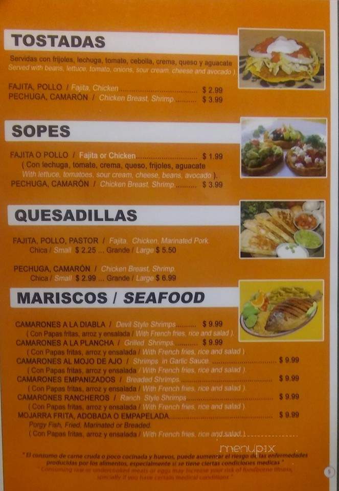 Tacqueria Michoacan - Houston, TX menu_pic