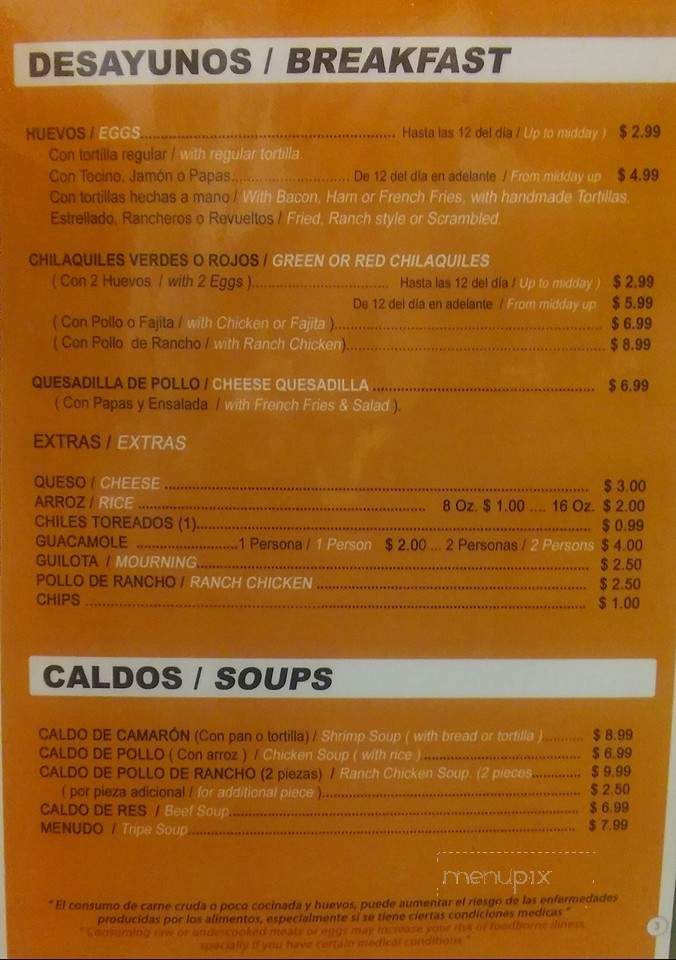 Tacqueria Michoacan - Houston, TX menu_pic