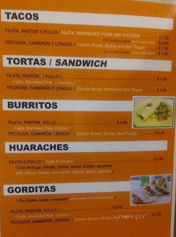 Tacqueria Michoacan - Houston, TX menu_pic