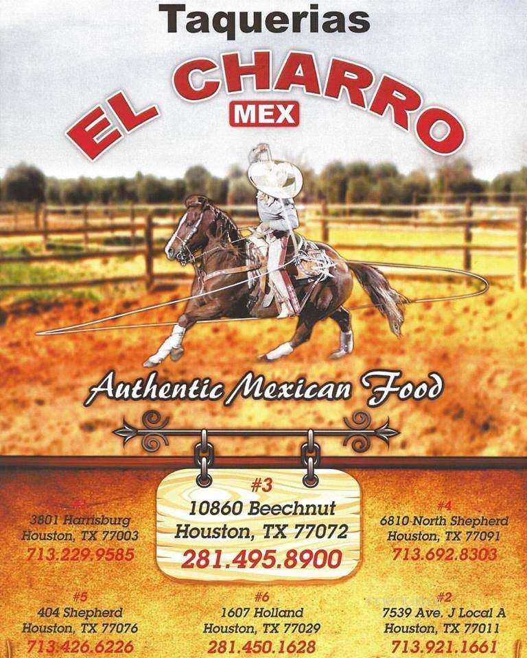 Taqueria El Charro - Houston, TX menu_pic