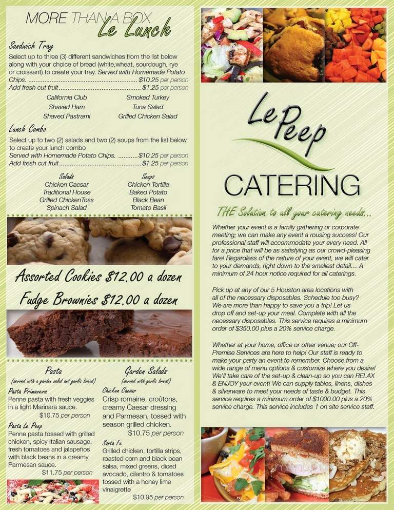 Le Peep - Houston, TX menu_pic