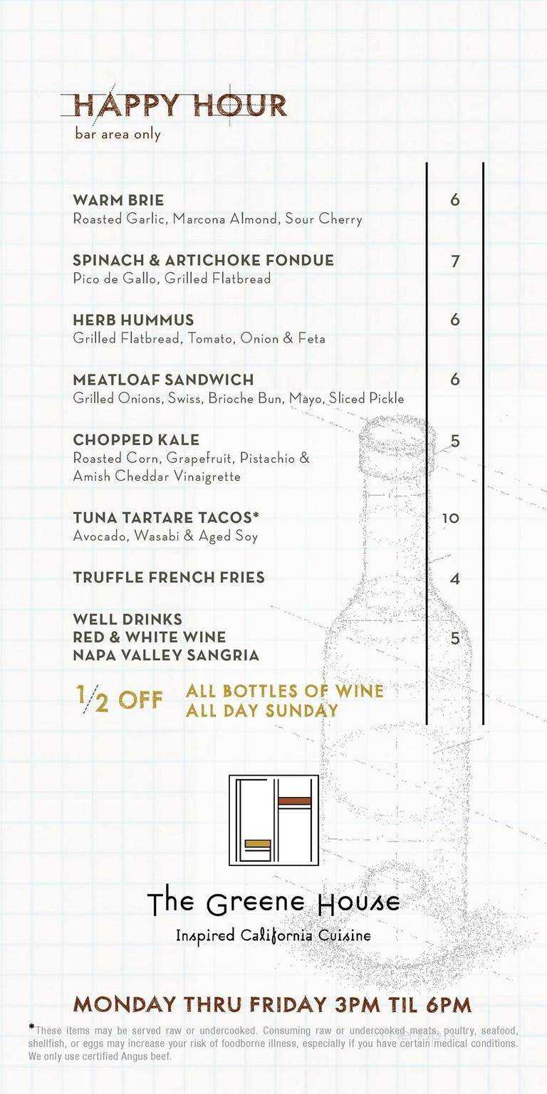 Greene House - Scottsdale, AZ menu_pic