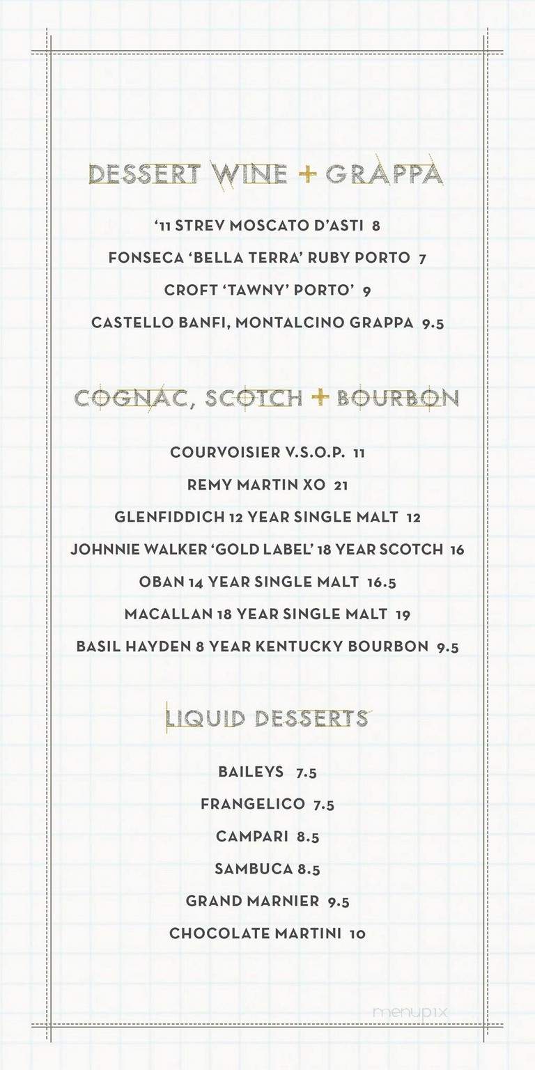 Greene House - Scottsdale, AZ menu_pic