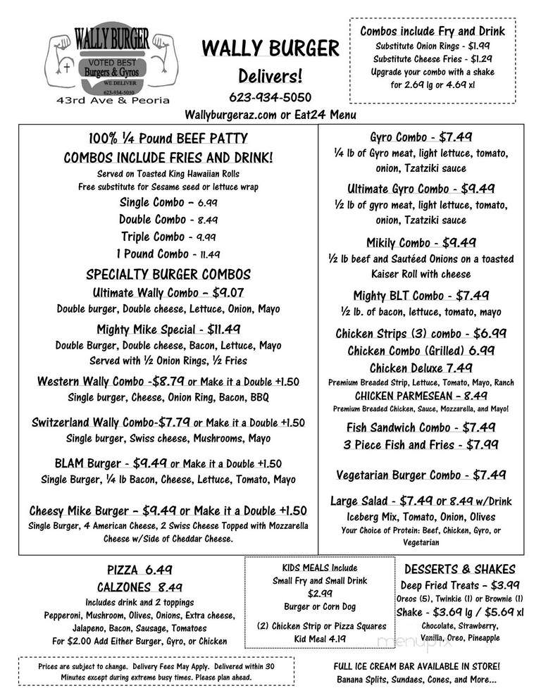 Wally Burger - Glendale, AZ menu_pic