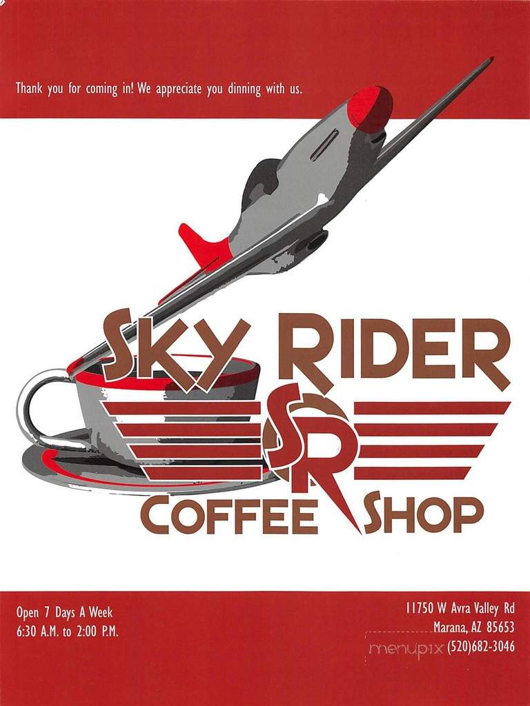 Sky Rider Coffee Shop - Marana, AZ menu_pic