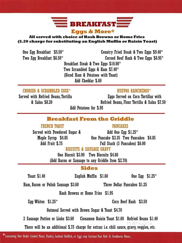 Sky Rider Coffee Shop - Marana, AZ menu_pic