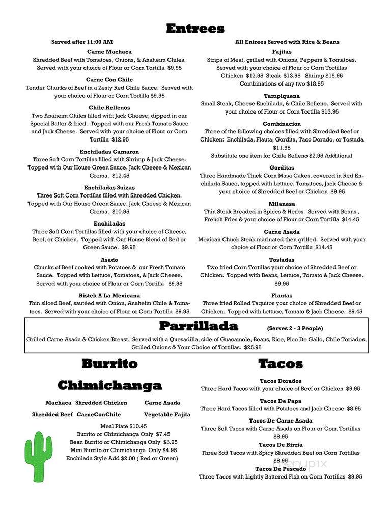 Las Trankas Mexican Restaurant - Rio Rico, AZ menu_pic