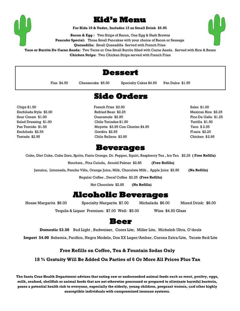 Las Trankas Mexican Restaurant - Rio Rico, AZ menu_pic