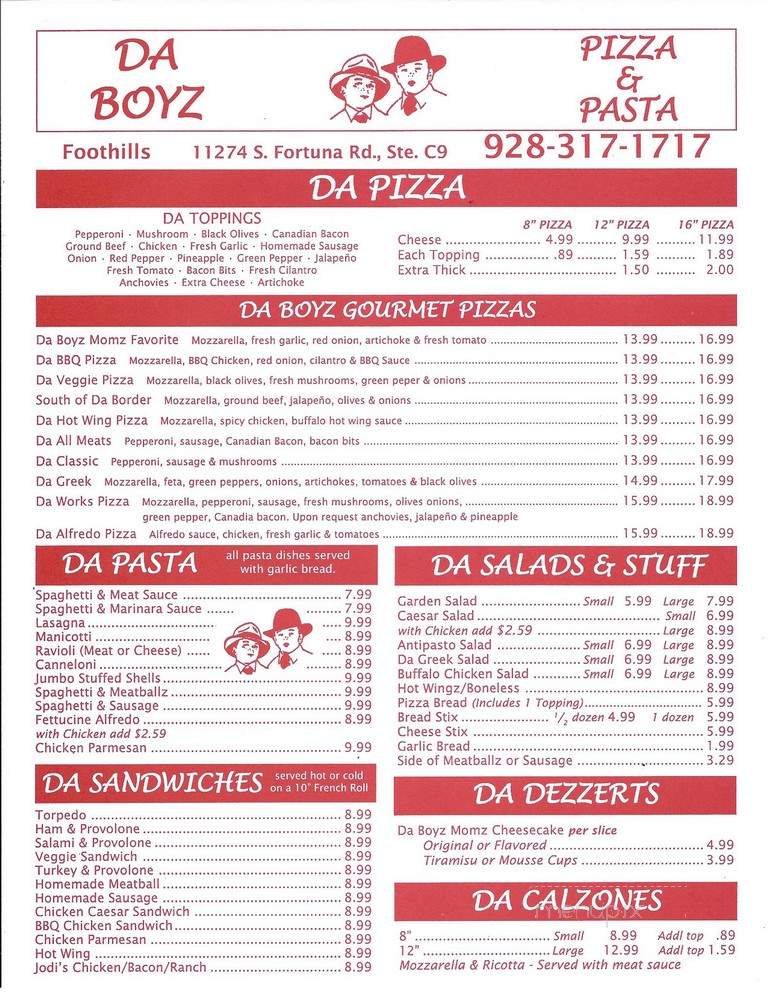 Da Boyz Pizza & Pasta - Yuma, AZ