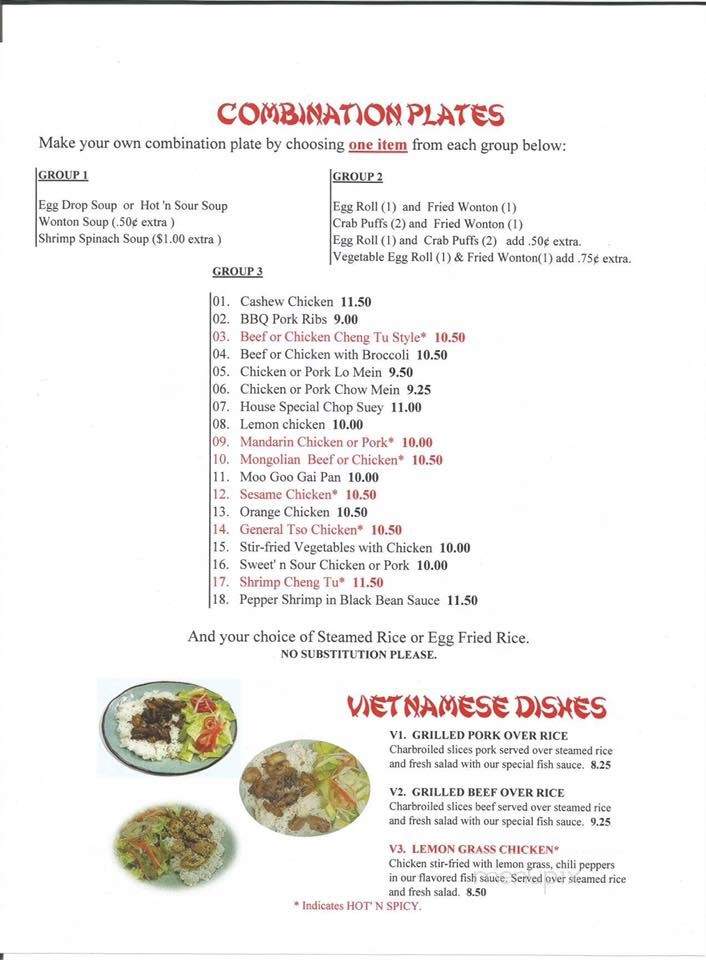 Linh-Nam Chinese Restaurant - Tucson, AZ menu_pic
