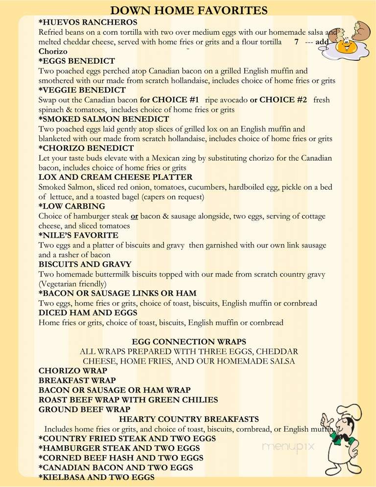 Egg Connection - Tucson, AZ menu_pic