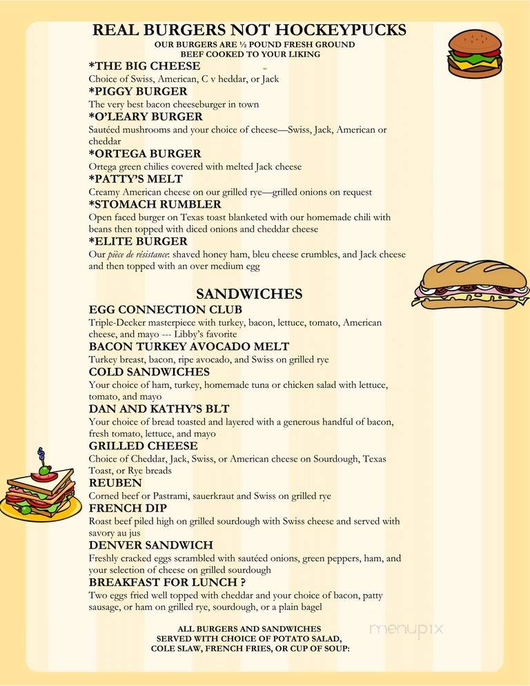 Egg Connection - Tucson, AZ menu_pic