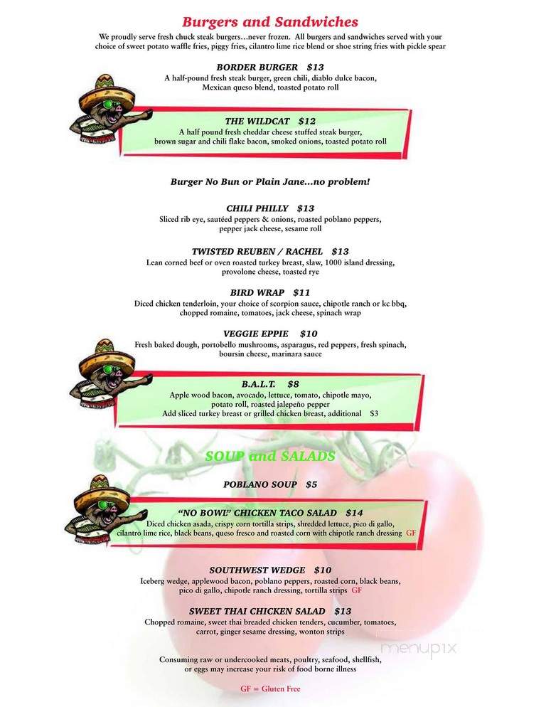 Javelina Cantina - Tucson, AZ menu_pic