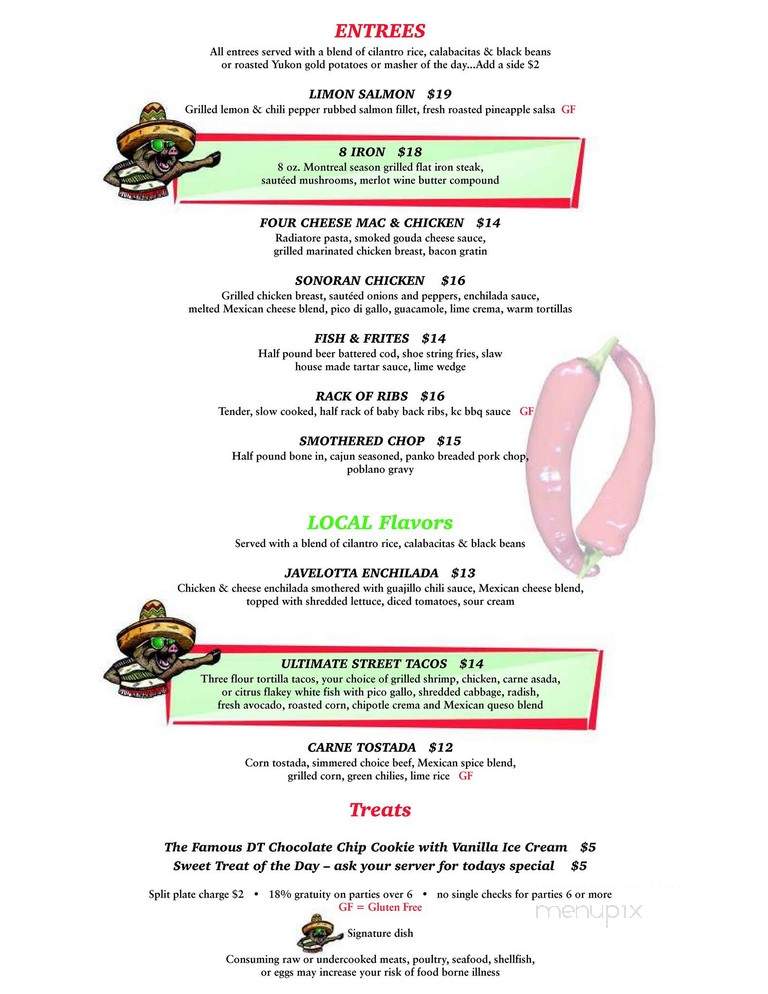 Javelina Cantina - Tucson, AZ menu_pic