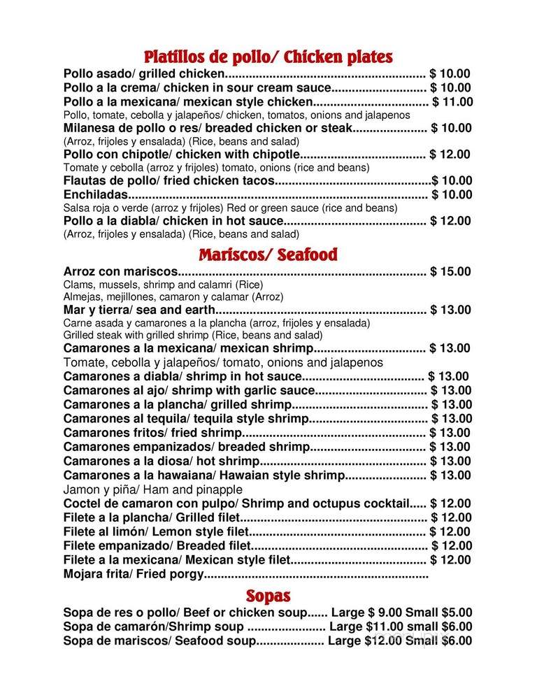Los Molcajetes Mexican Restaurant - Indianapolis, IN menu_pic