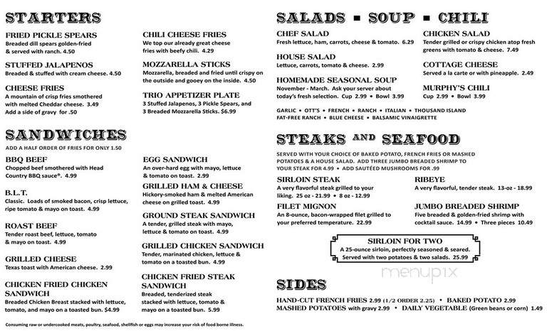 Murphy's Steak House - Indianapolis, IN menu_pic