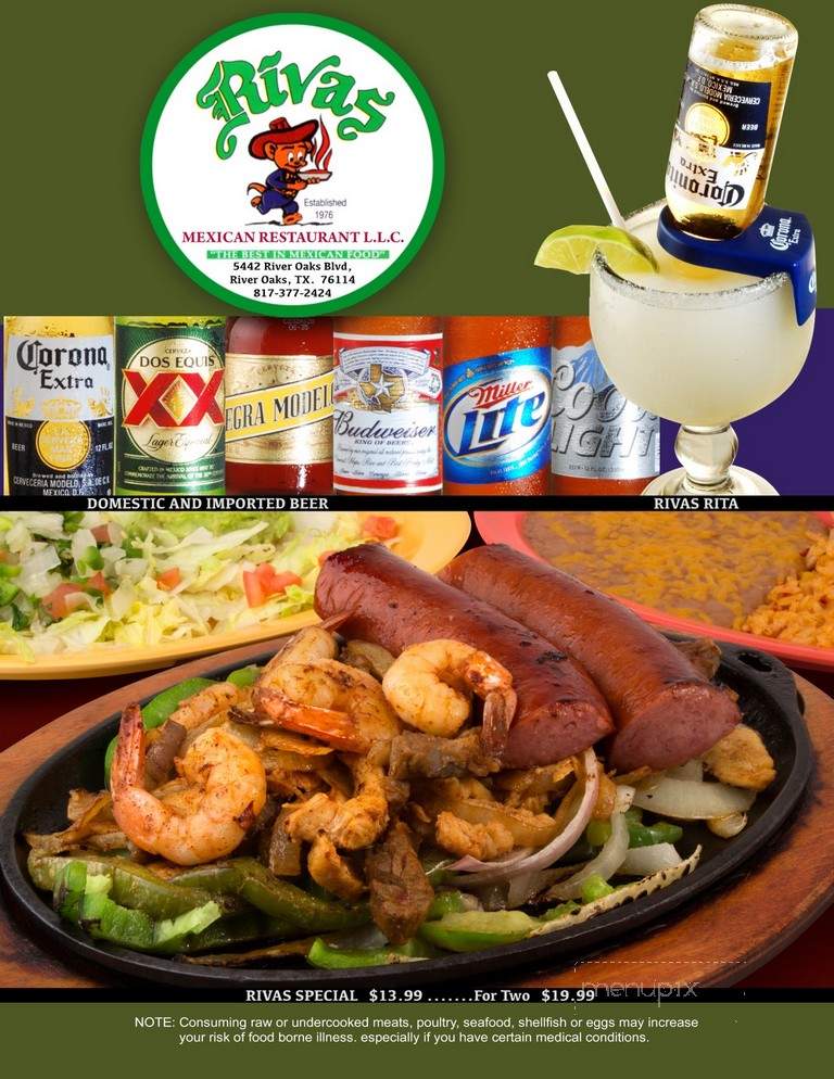 Rivas Mexican Restaurant - River Oaks, TX menu_pic