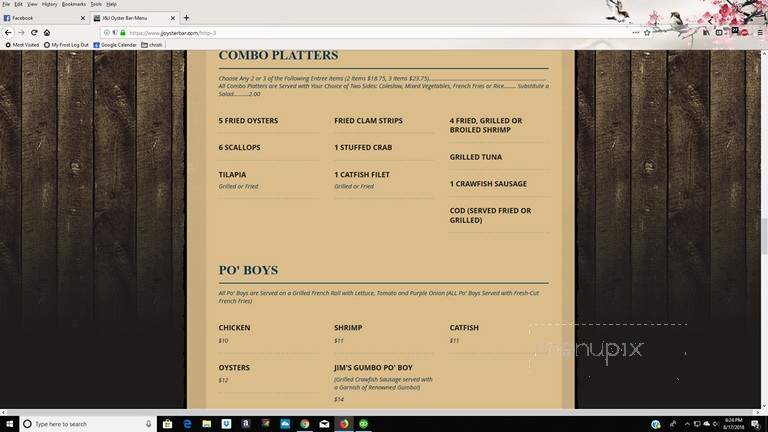 J & J Oyster Bar - Fort Worth, TX menu_pic