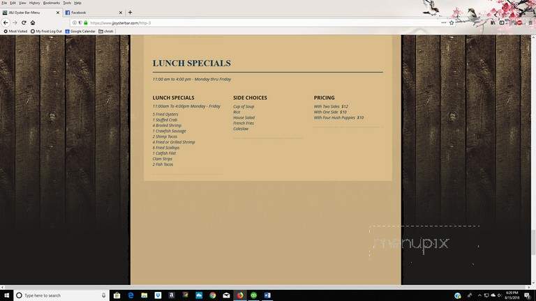 J & J Oyster Bar - Fort Worth, TX menu_pic