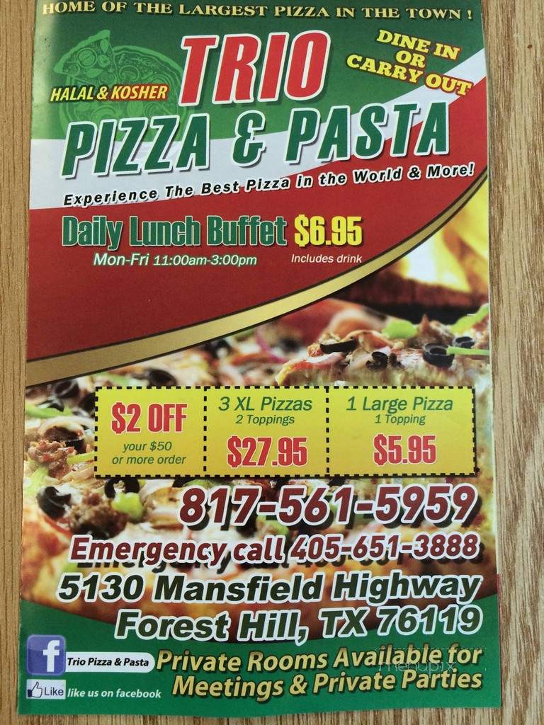 Trio Pizza & Pasta - Forest Hill, TX