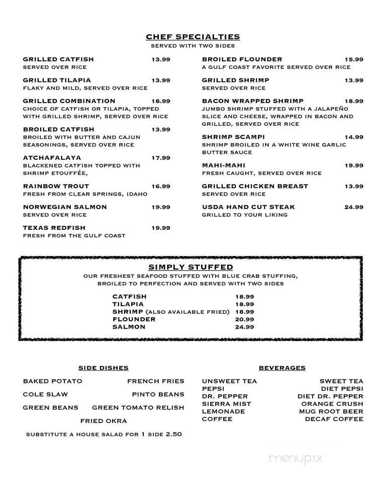 Catfish & Co - Hurst, TX menu_pic