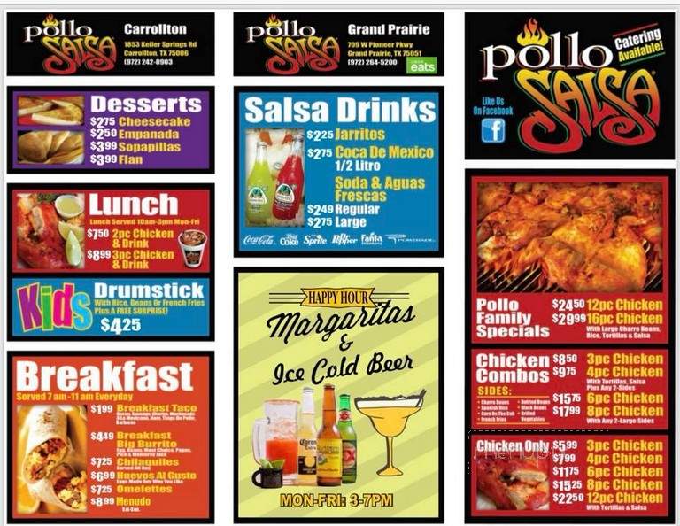 Pollo Salsa - Grand Prairie, TX menu_pic