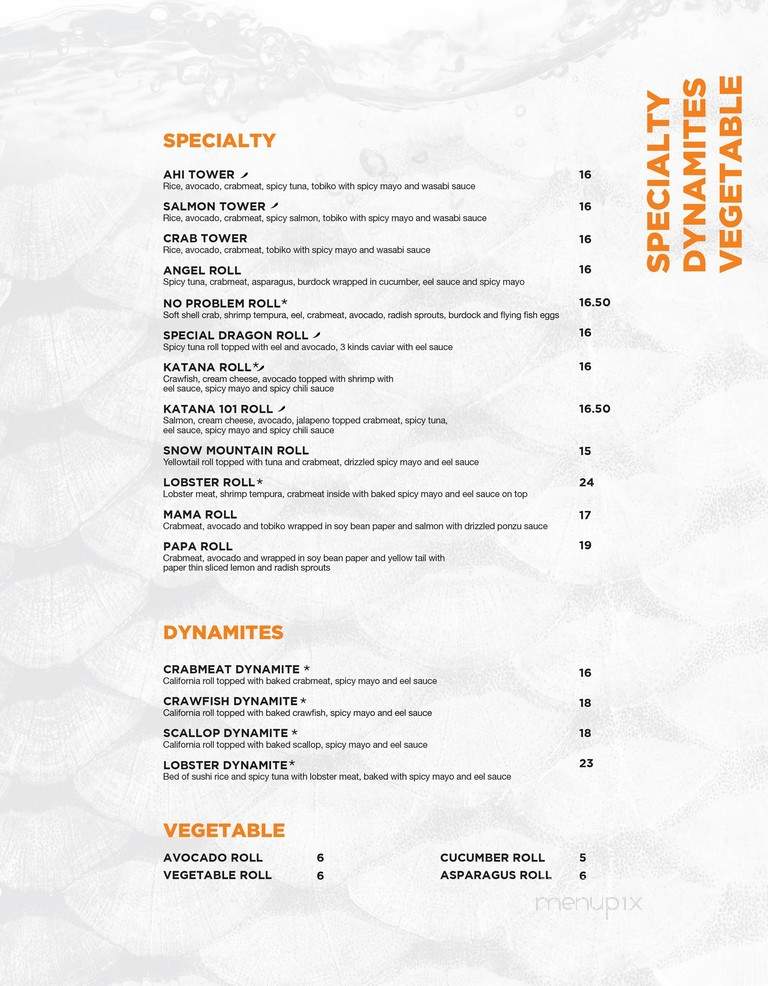 Little Katana - Dallas, TX menu_pic