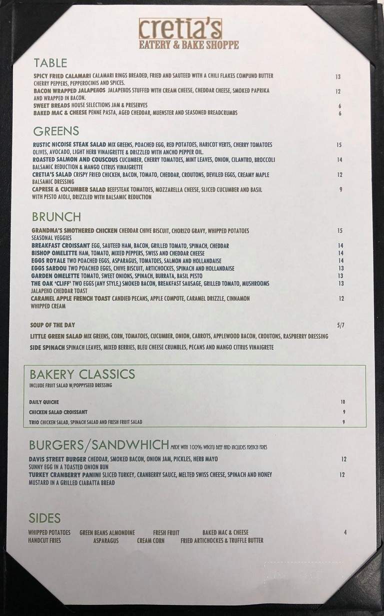Cretia's On Mc Kinney - Dallas, TX menu_pic