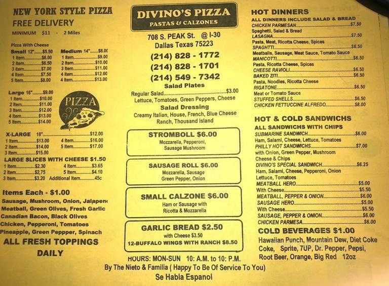 Divino's Pizzaria - Dallas, TX