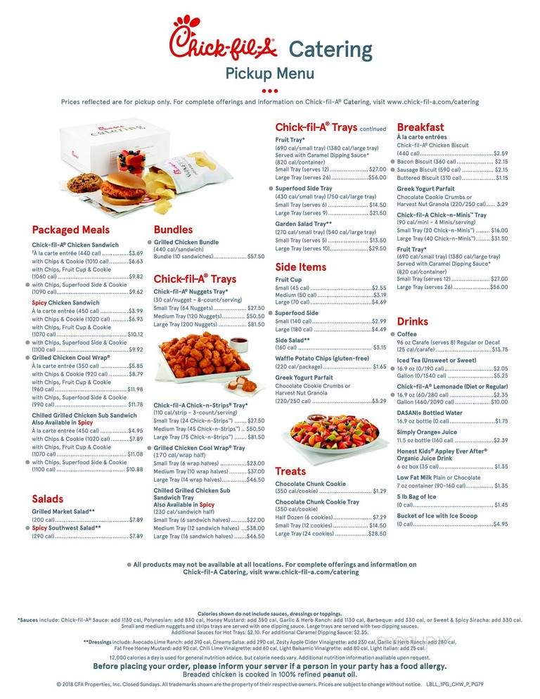 Chick-Fil-Of Mesquite - Mesquite, TX menu_pic