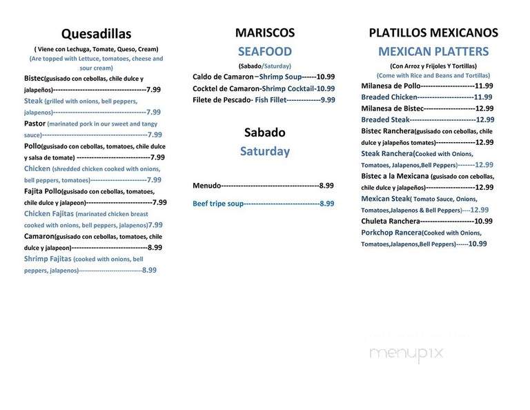 Antojitos - Moore Haven, FL menu_pic