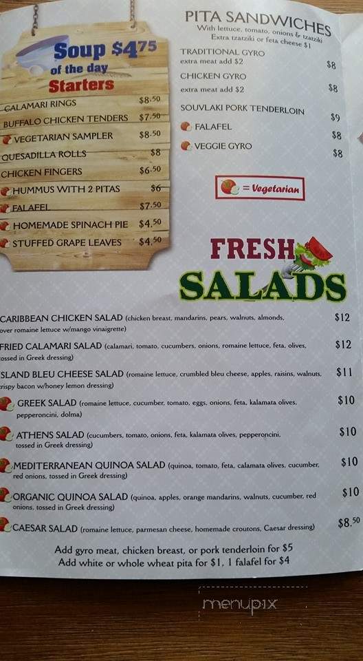 Athens Cafe & Grill - Islamorada, FL menu_pic