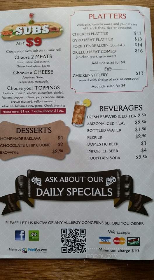 Athens Cafe & Grill - Islamorada, FL menu_pic