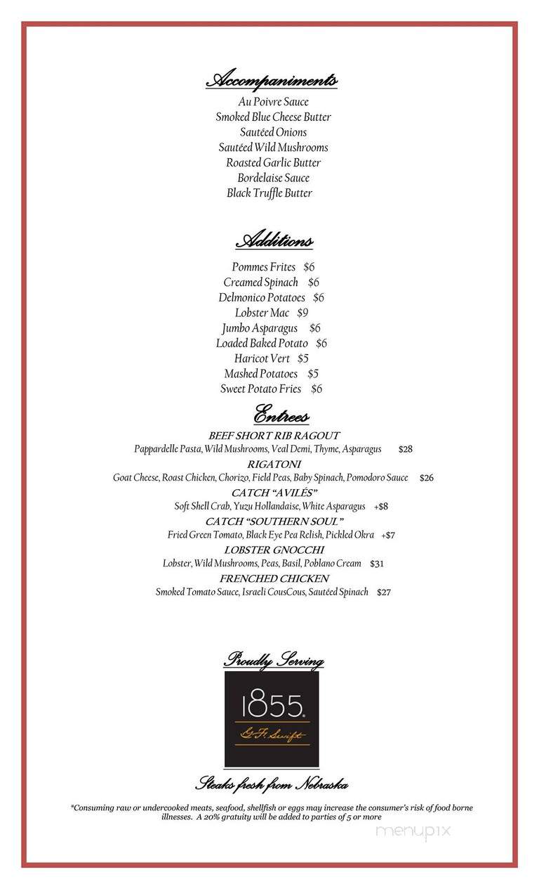 Aviles Restaurant - St Augustine, FL menu_pic