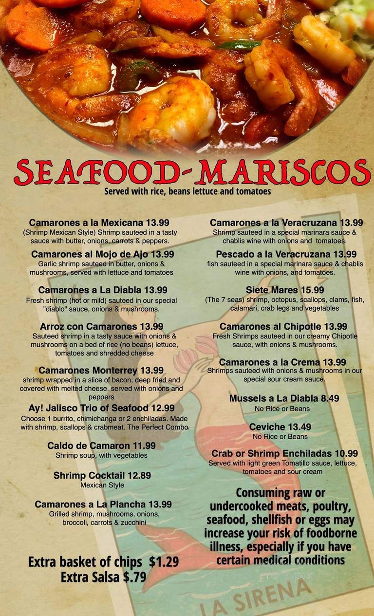 Ay Jalisco 5 - Clermont, FL menu_pic
