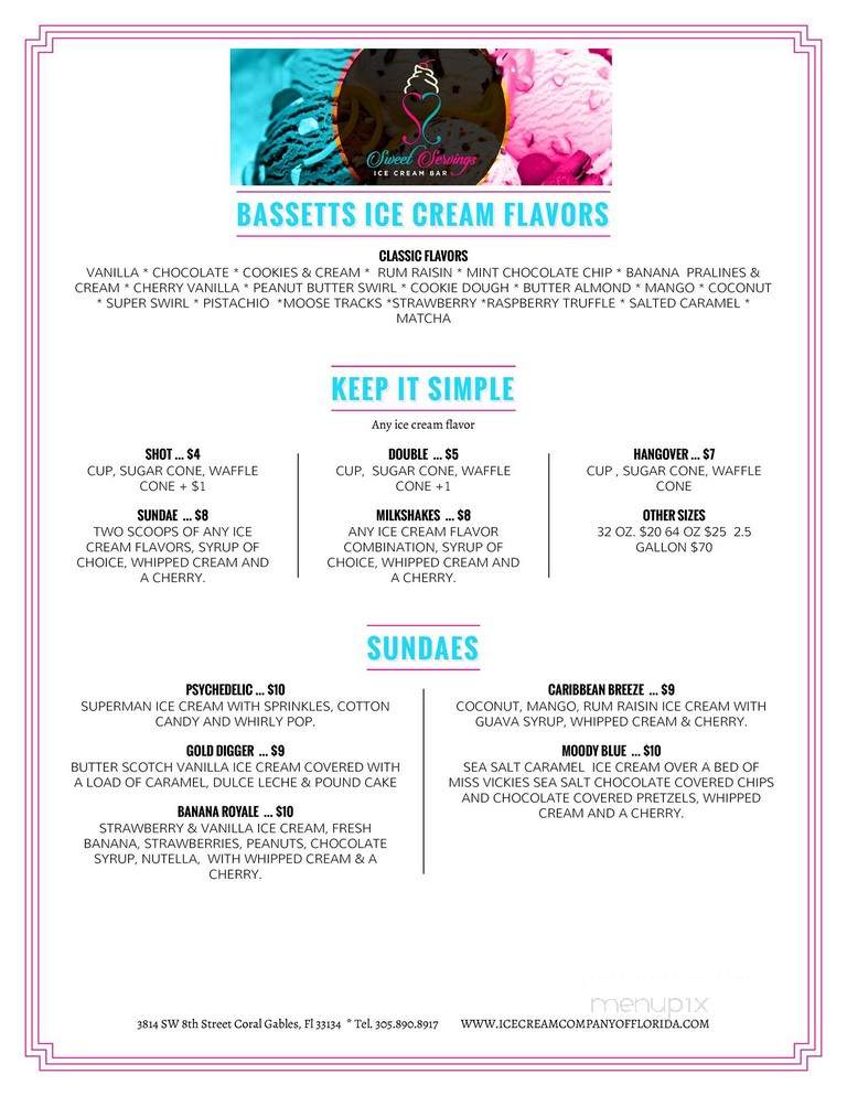 Banana Royale Ice Cream - Miami, FL menu_pic