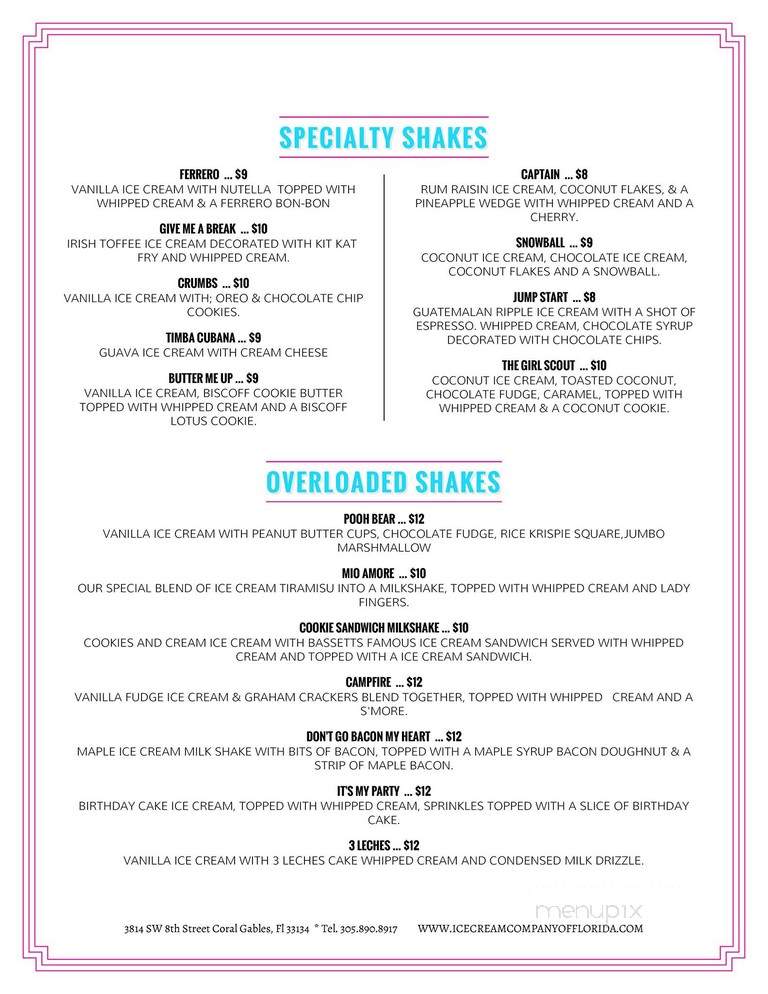 Banana Royale Ice Cream - Miami, FL menu_pic