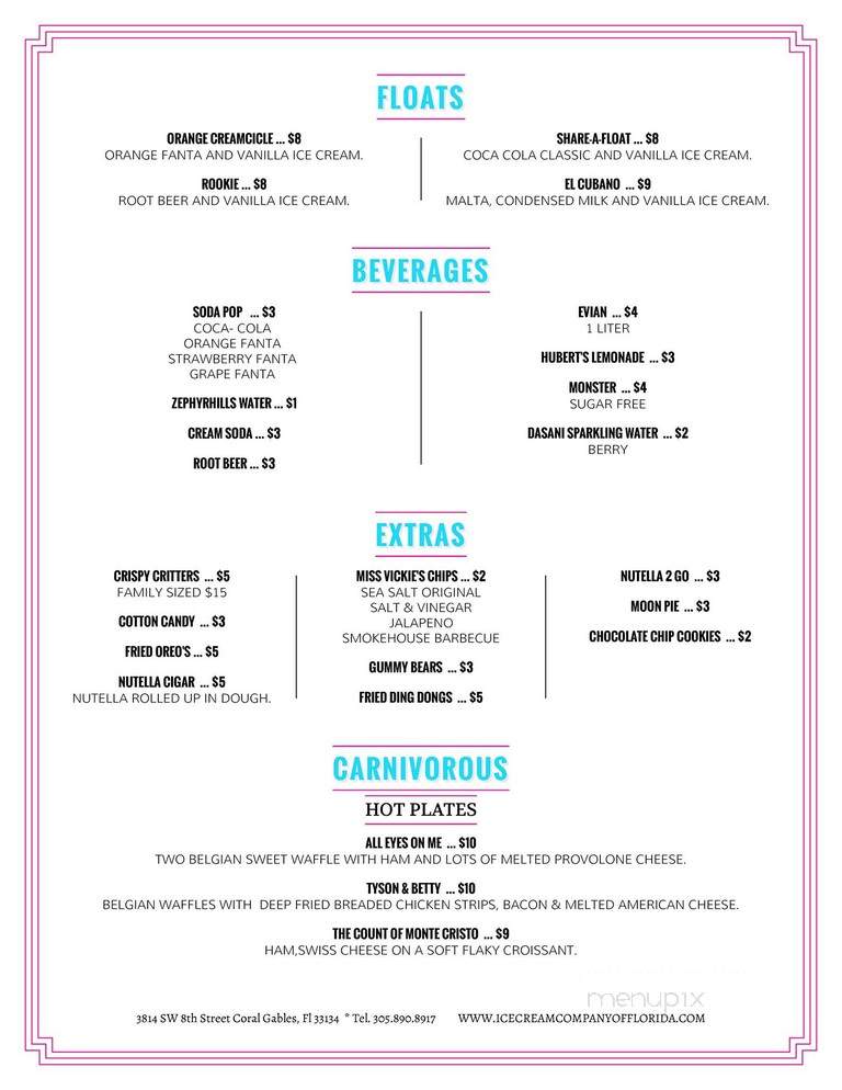Banana Royale Ice Cream - Miami, FL menu_pic